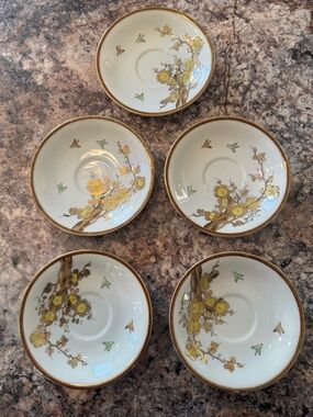 5 Vintage 1950s porcelain saucer from the Asahi Collection in Japan
